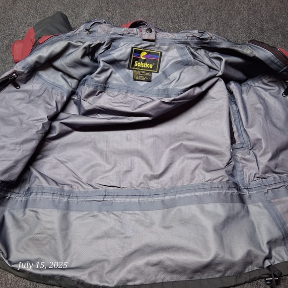 Vintage Solstice Microshed Lightweight Rain Jacket‎ Womens Small Red Hooded - Picture 7 of 9